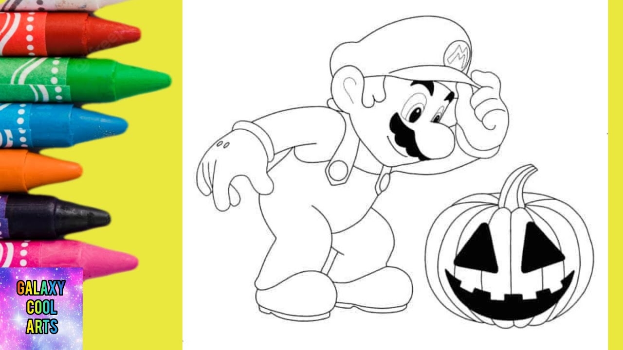 Super Mario Bros With Halloween Pumpkin Coloring Pages mario coloring pages coloring YouTube Super Mario Bros With Halloween Pumpkin Coloring Pages mario coloring pages coloring YouTube