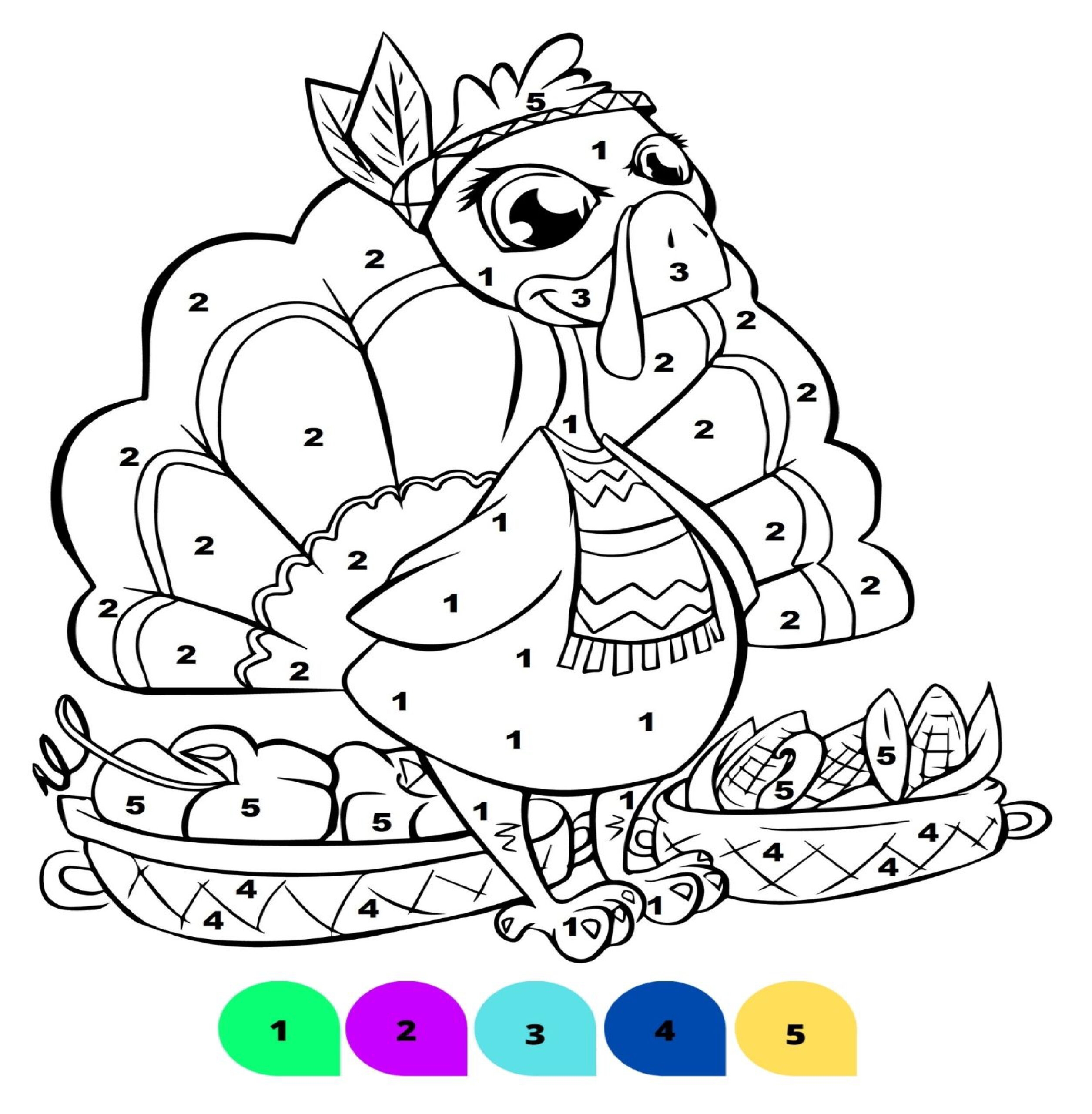 Thanksgiving Color By Number Coloring Book For Kids Turkeys Cornucopias Autumn Made By Teachers Thanksgiving Color By Number Coloring Book For Kids Turkeys Cornucopias Autumn Made By Teachers