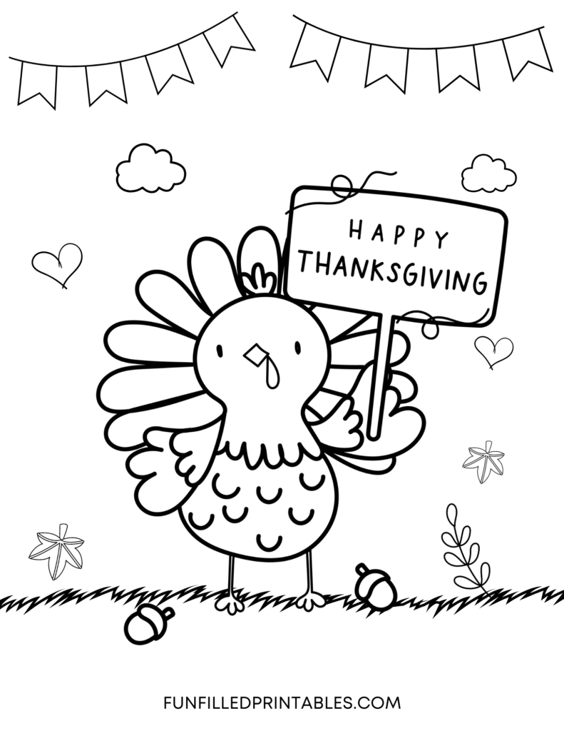 Thanksgiving Coloring Pages For Kids Free Printable Funfilledprintables Thanksgiving Coloring Pages For Kids Free Printable Funfilledprintables