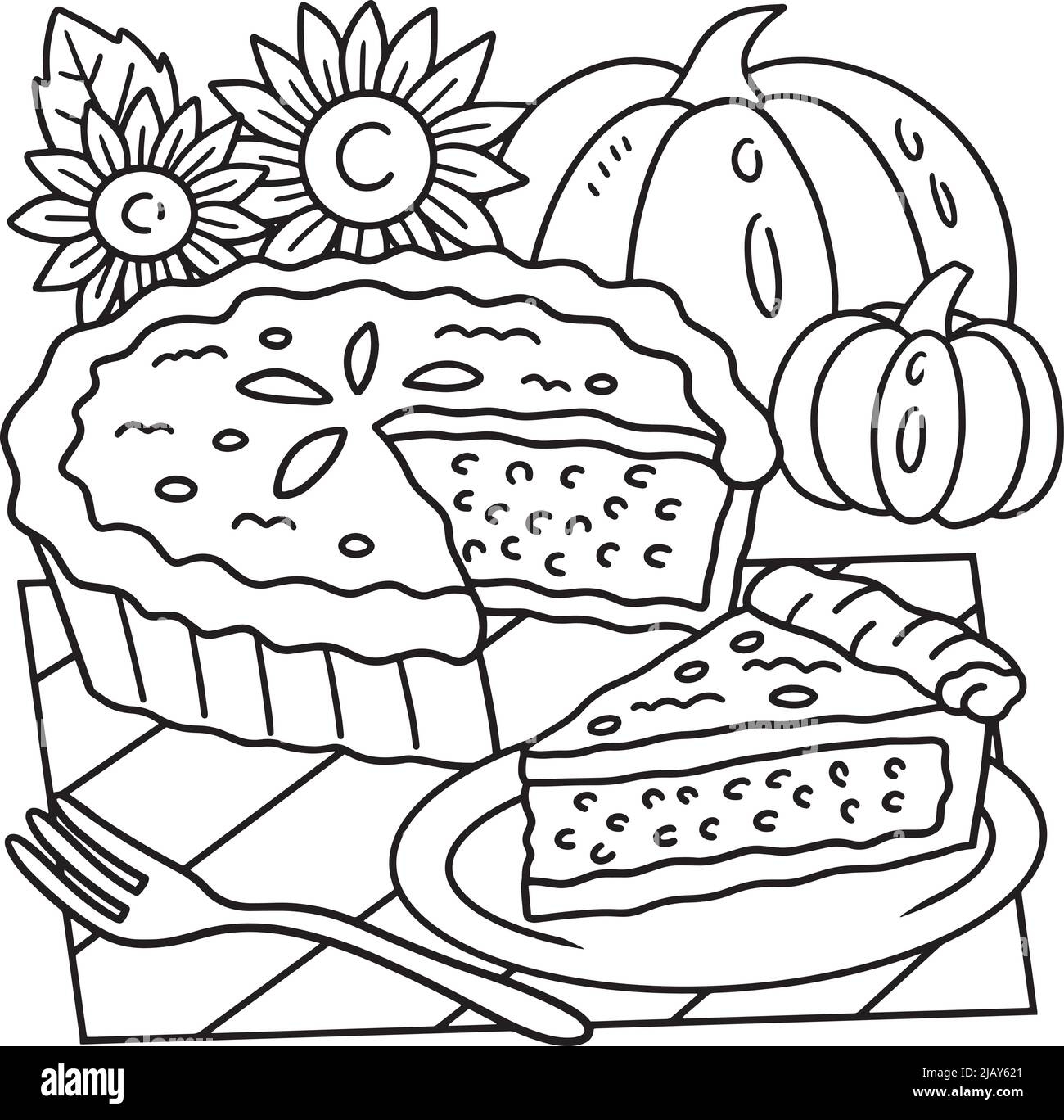 Thanksgiving Pumpkin Pie Coloring Page For Kids Stock Vector Image Art Alamy Thanksgiving Pumpkin Pie Coloring Page For Kids Stock Vector Image Art Alamy