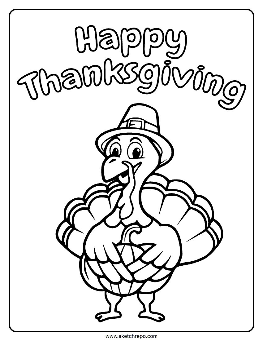 Thanksgiving Turkey Coloring Page Sketch Repo Thanksgiving Turkey Coloring Page Sketch Repo