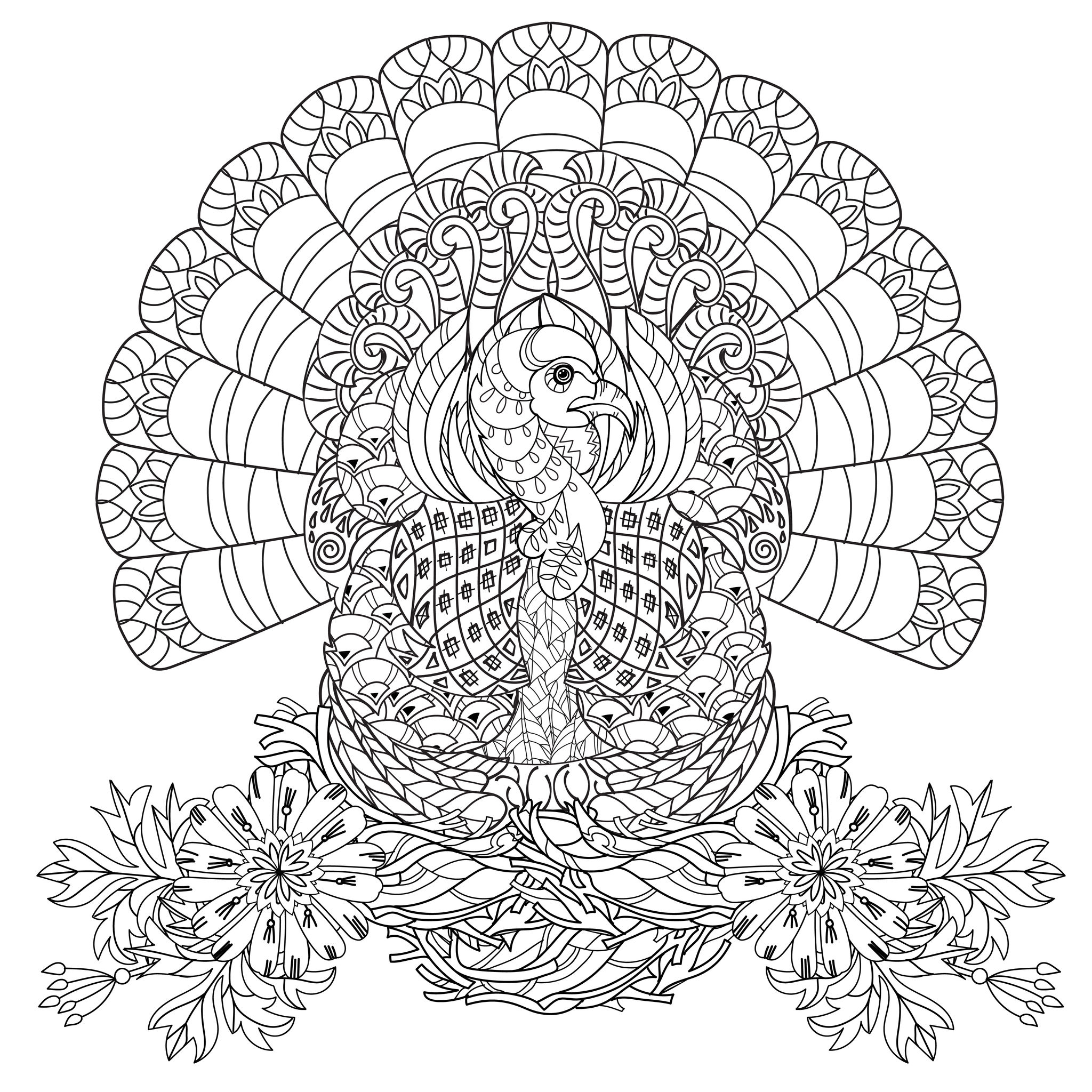 Thanksgiving Turkey Thanksgiving Coloring Pages For Adults Thanksgiving Turkey Thanksgiving Coloring Pages For Adults