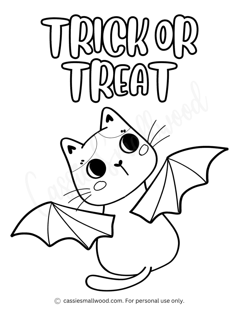 THE CUTEST Trick Or Treat Coloring Pages Cassie Smallwood
