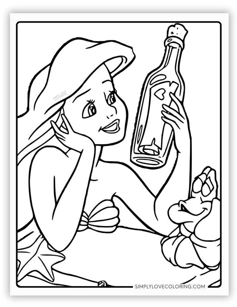 The Little Mermaid Coloring Pages Free PDF Printables Simply Love Coloring