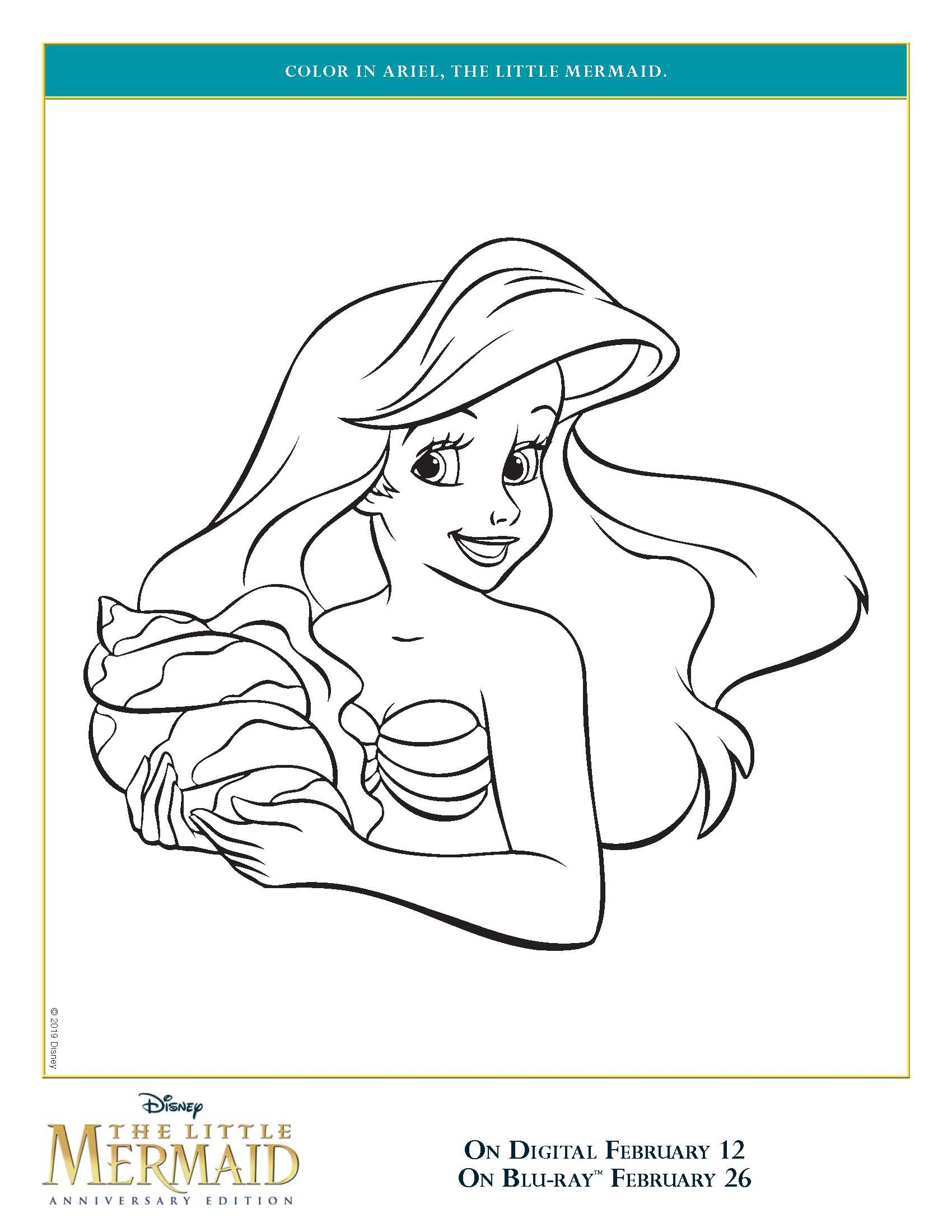 ariel the little mermaid pictures to color