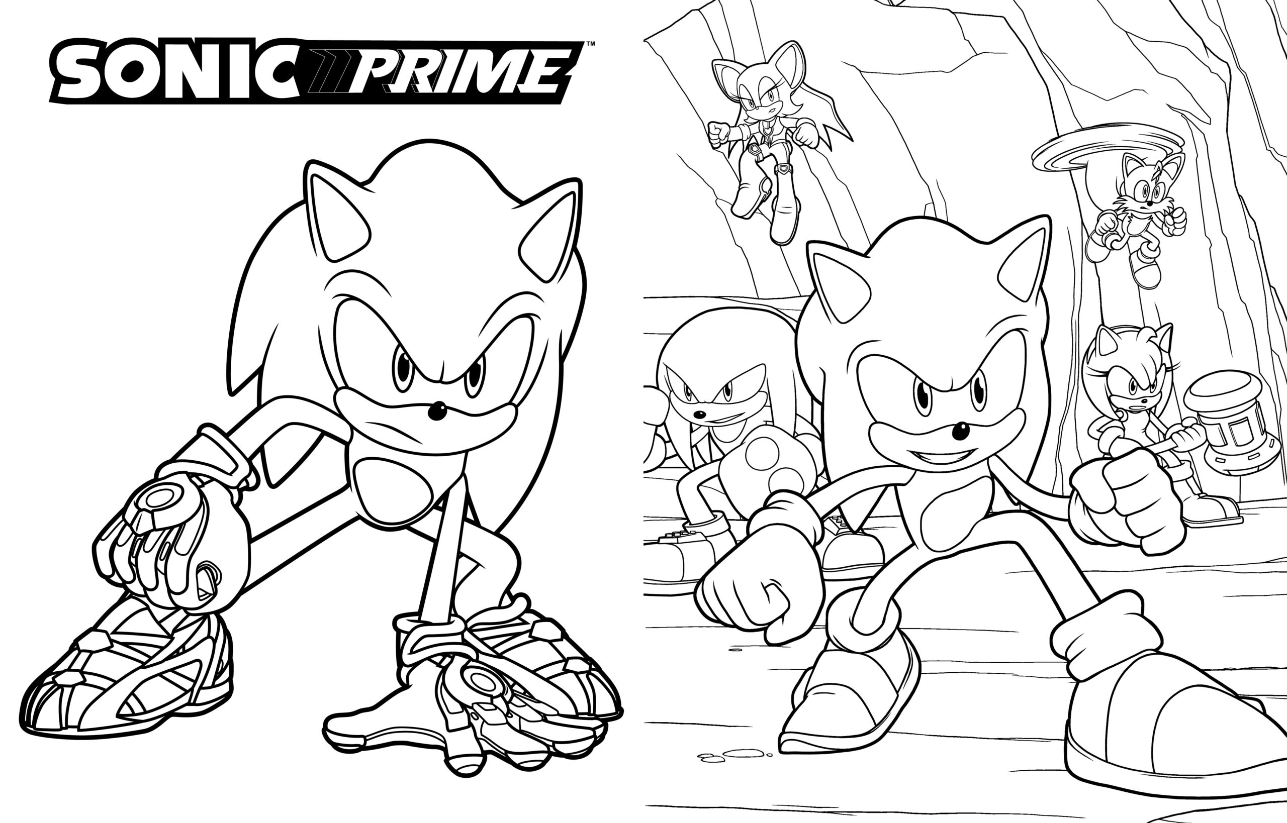 sonic prime coloring pages sonic prime coloring pages