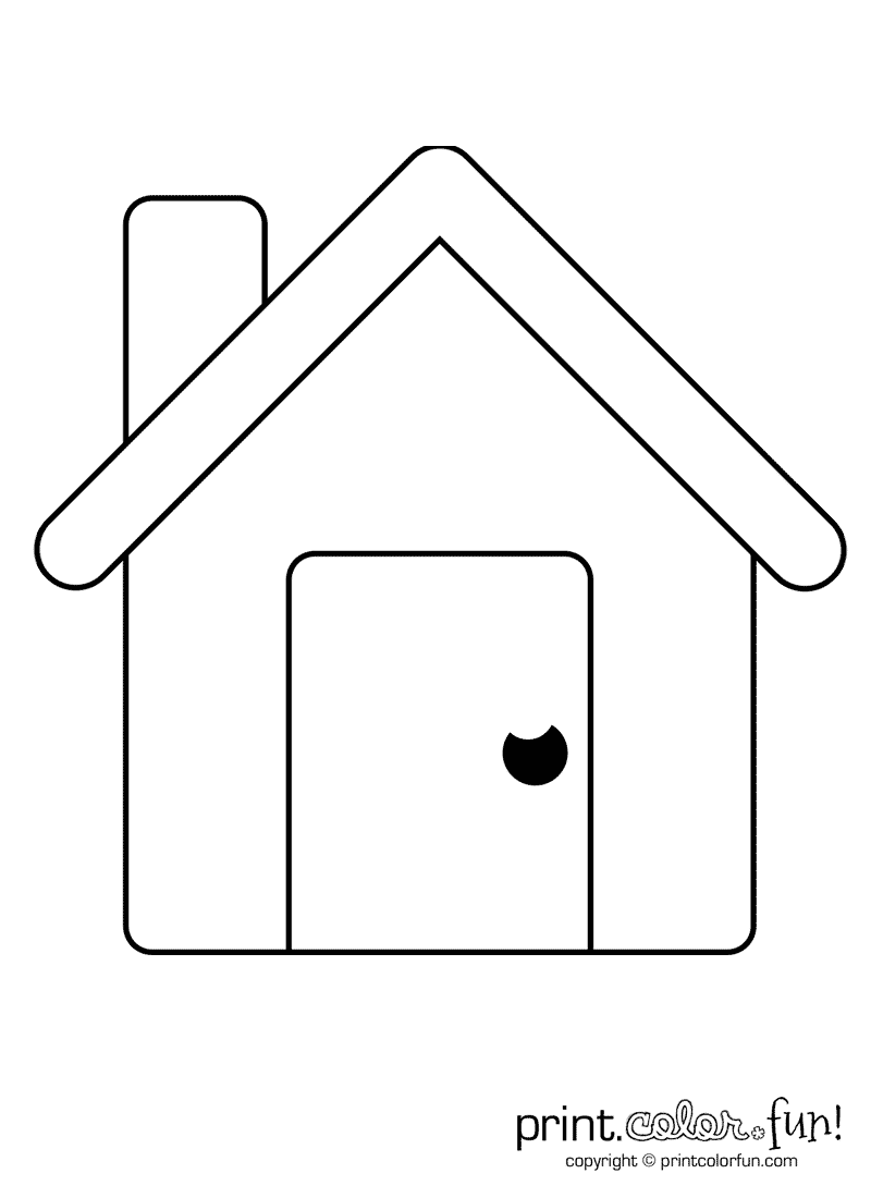 This Picture Of A Simple House Is Ready For Any Colors You Like Worksheets Library