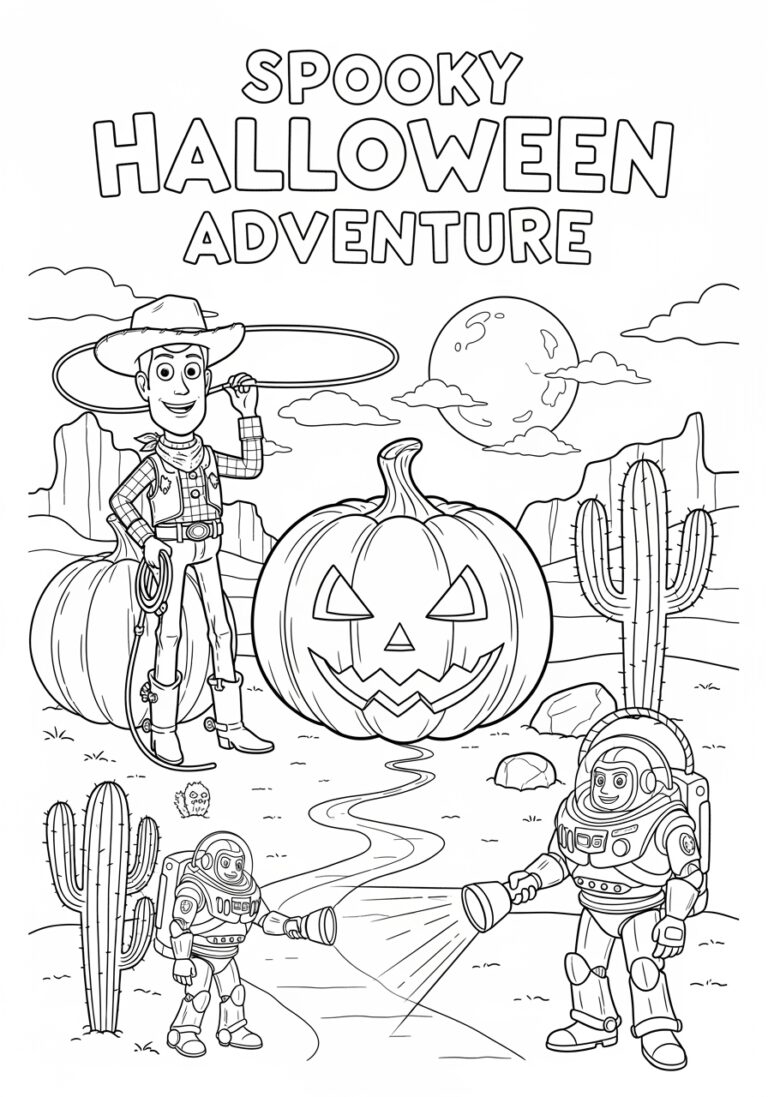 Toy Story Halloween Coloring Page Printable Fun Toy Story Halloween Coloring Page Printable Fun