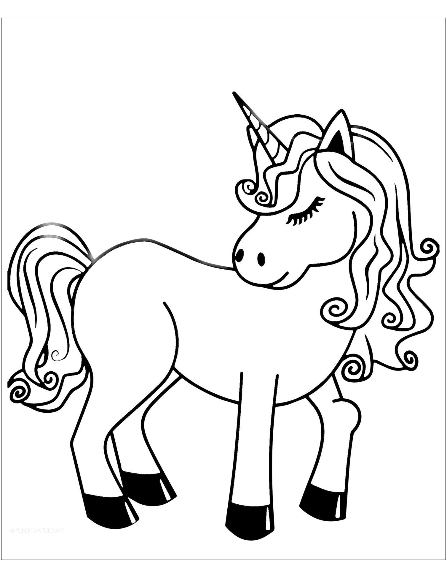 Unicorn Coloring Page For Kids Unicorn Coloring Pages