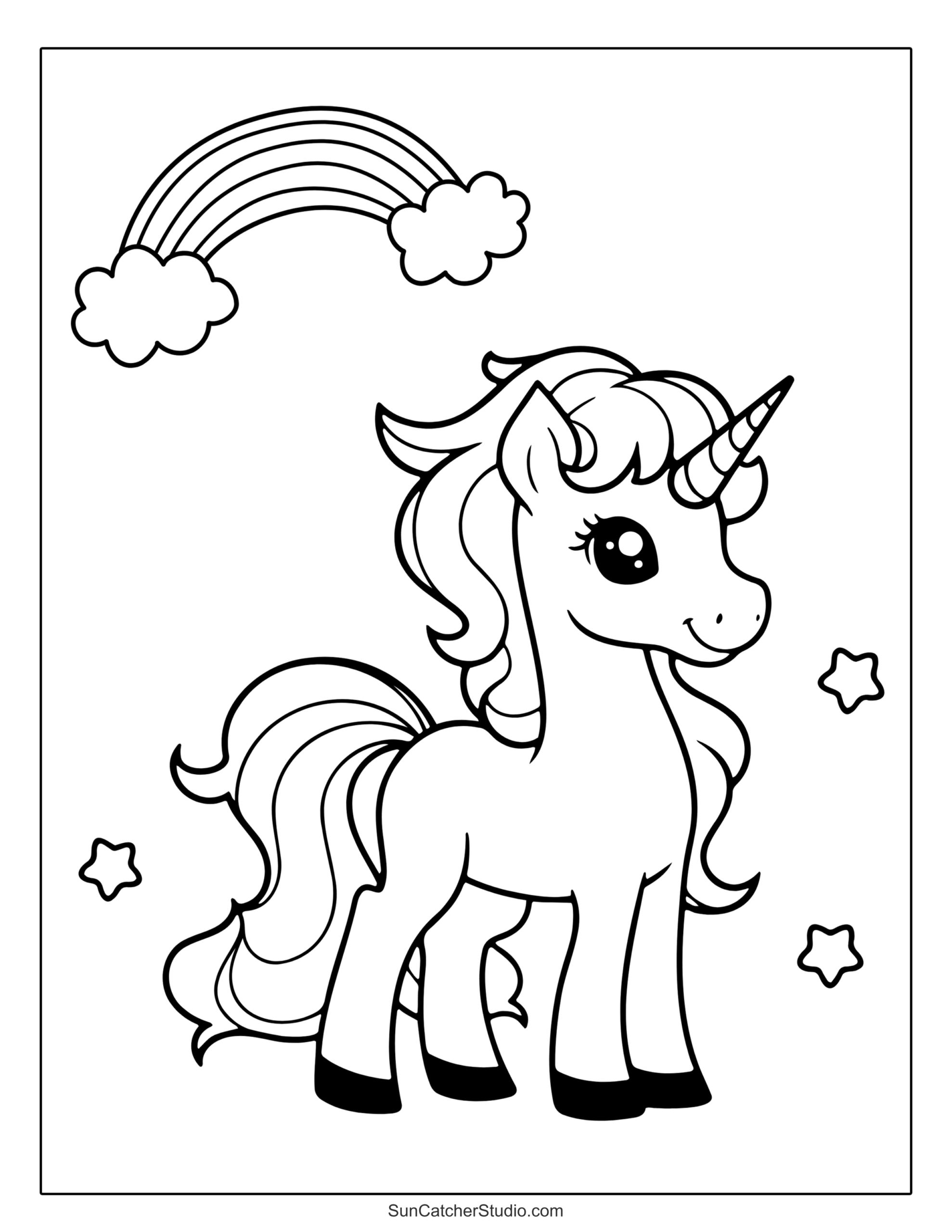Unicorn Coloring Pages And Coloring Sheets Free Printables Monograms Design Tools Patterns DIY Projects