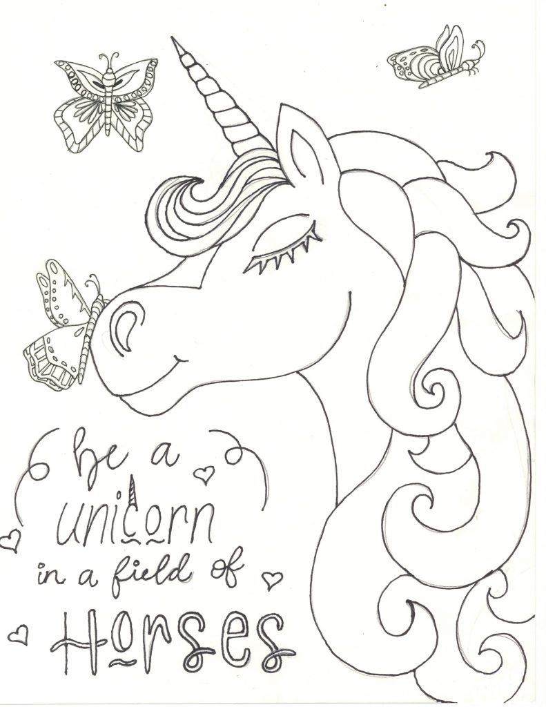 unicorn coloring pages cute unicorn coloring pages cute
