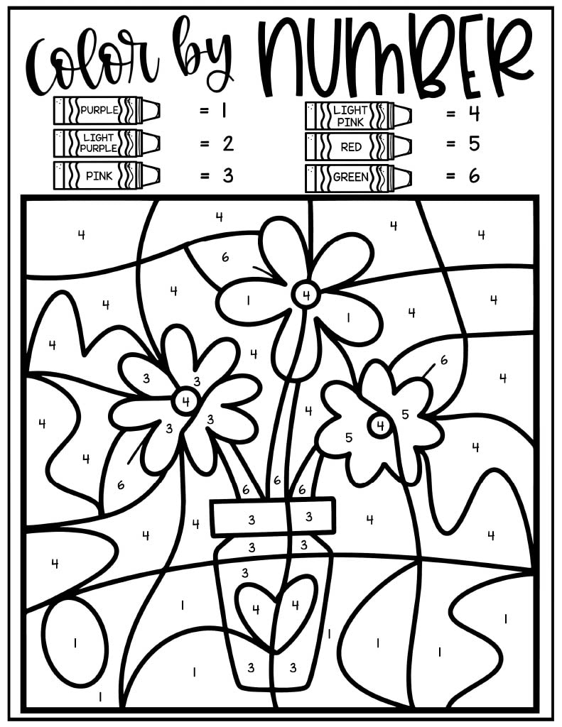 Valentine s Day Color By Number Kids Activity Zone Valentine s Day Color By Number Kids Activity Zone