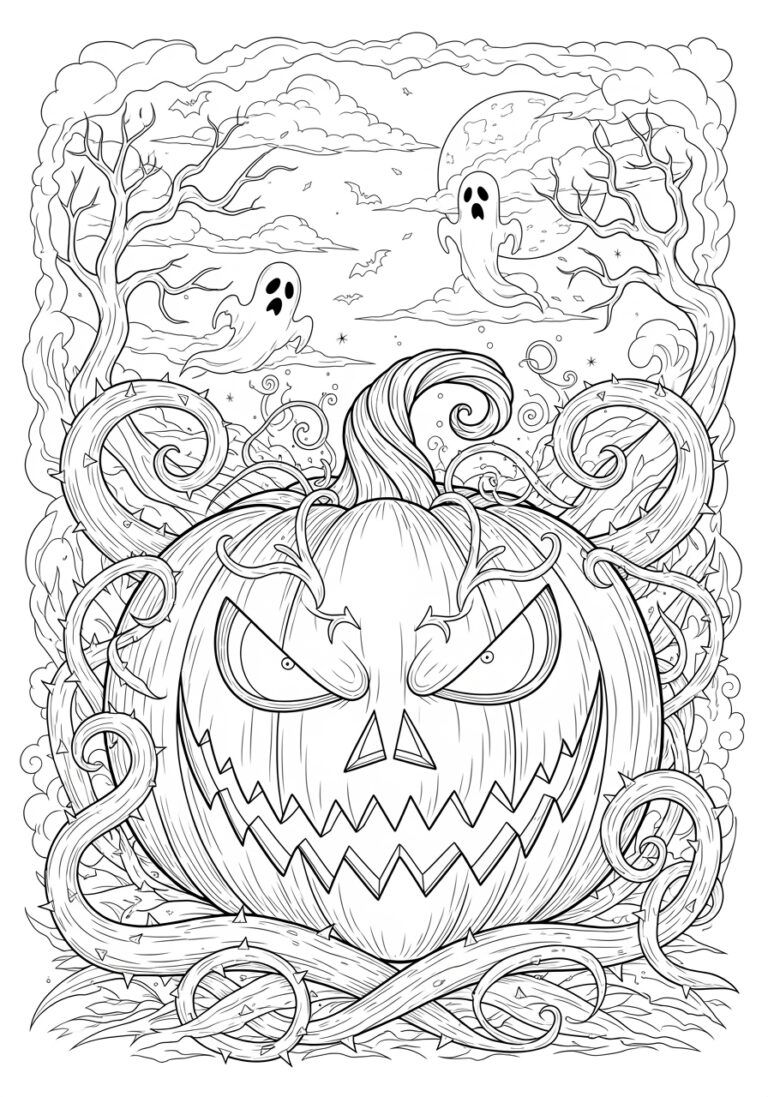 Very Scary Halloween Coloring Pages For Creative Fun Very Scary Halloween Coloring Pages For Creative Fun