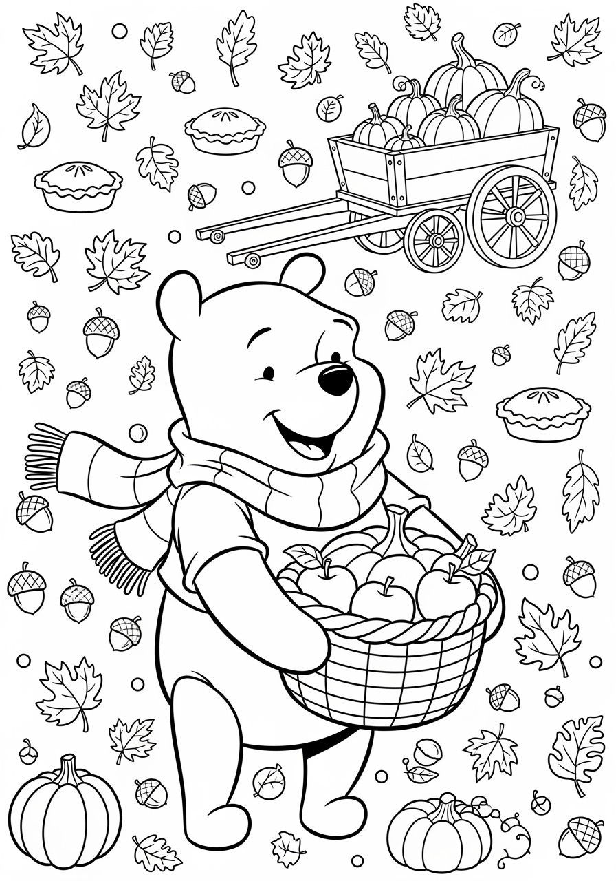 Winnie The Pooh Fall Coloring Pages Free Printable Fun Winnie The Pooh Fall Coloring Pages Free Printable Fun