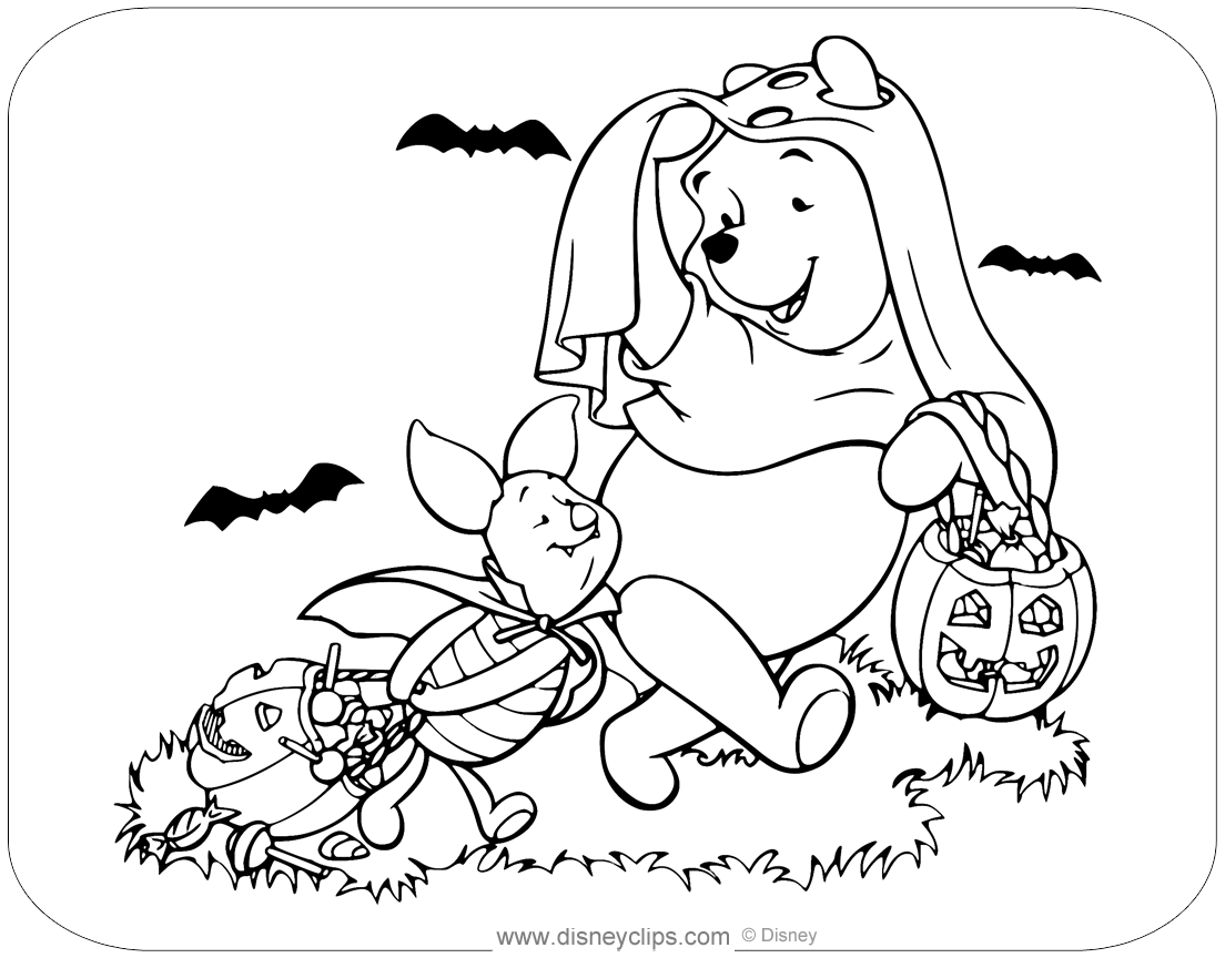 Winnie The Pooh Halloween Coloring Pages Disney Halloween Fun Winnie The Pooh Halloween Coloring Pages Disney Halloween Fun
