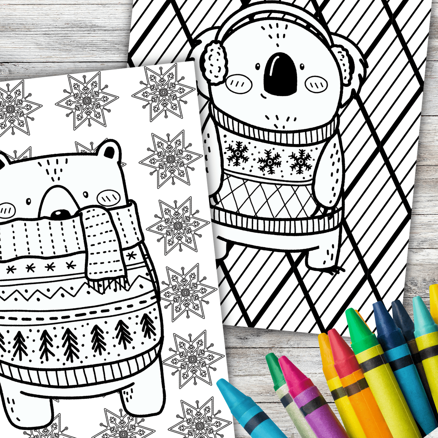 Winter Animal Coloring Pages FREE In The Bag Kids Crafts Winter Animal Coloring Pages FREE In The Bag Kids Crafts