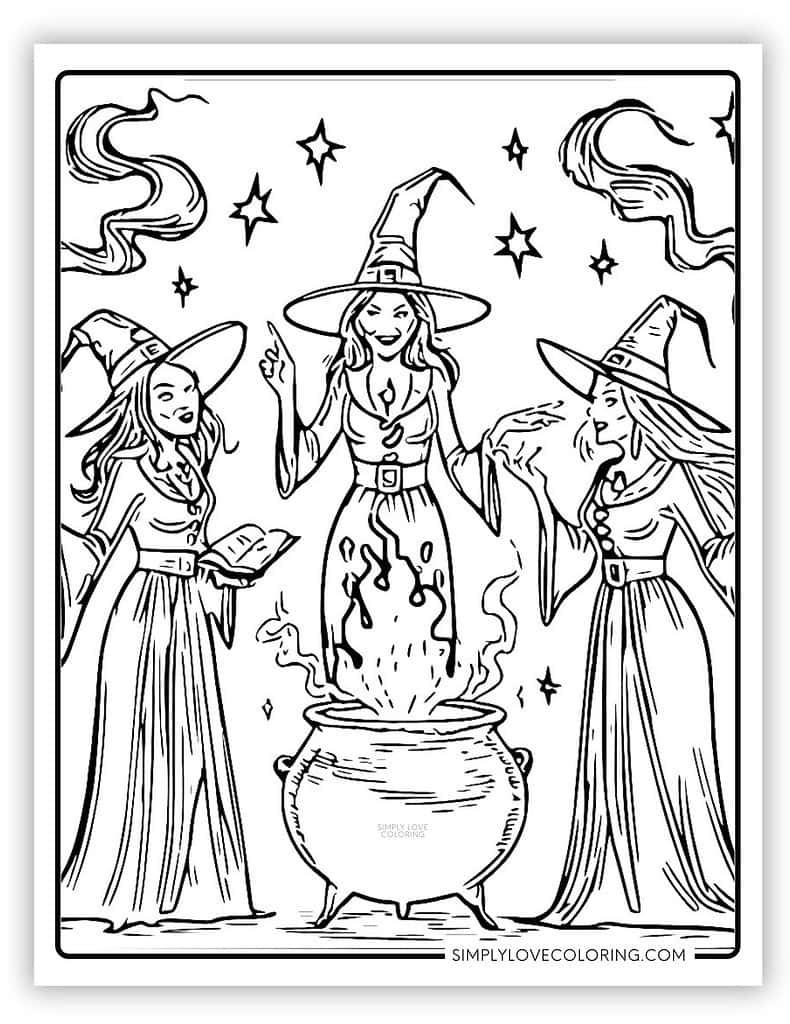 Witch Coloring Pages Free PDF Printables Simply Love Coloring Witch Coloring Pages Free PDF Printables Simply Love Coloring