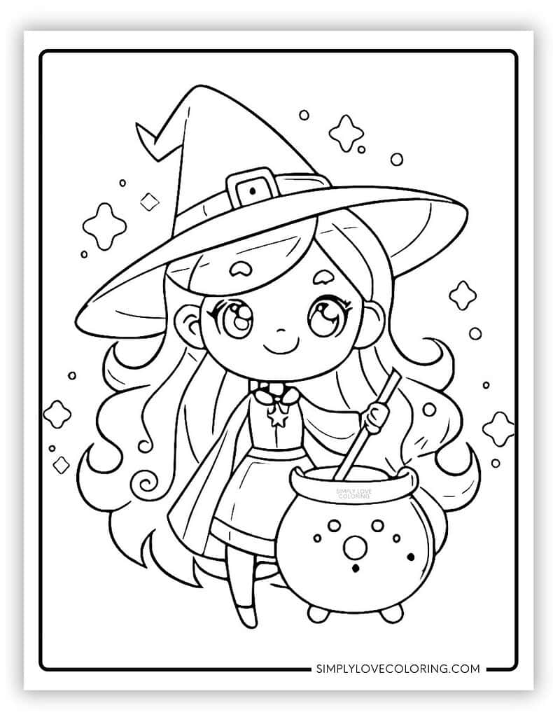 Witch Coloring Pages Free PDF Printables Simply Love Coloring Witch Coloring Pages Free PDF Printables Simply Love Coloring