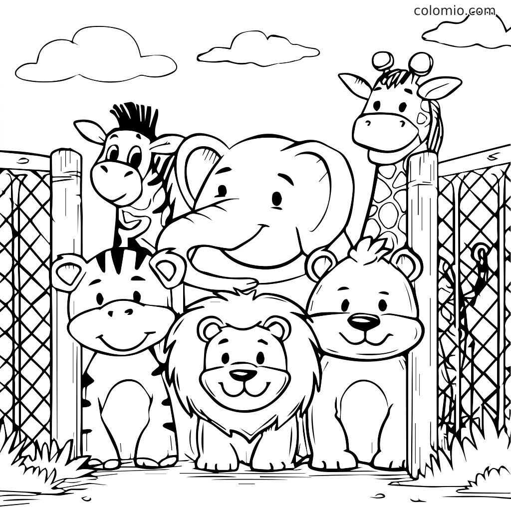 animals at the zoo coloring pages animals at the zoo coloring pages