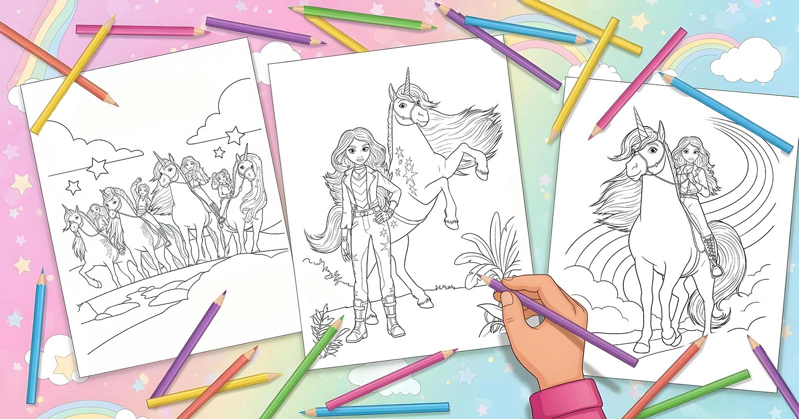 10 Unicorn Academy Coloring Pages Free Printable PDFs 