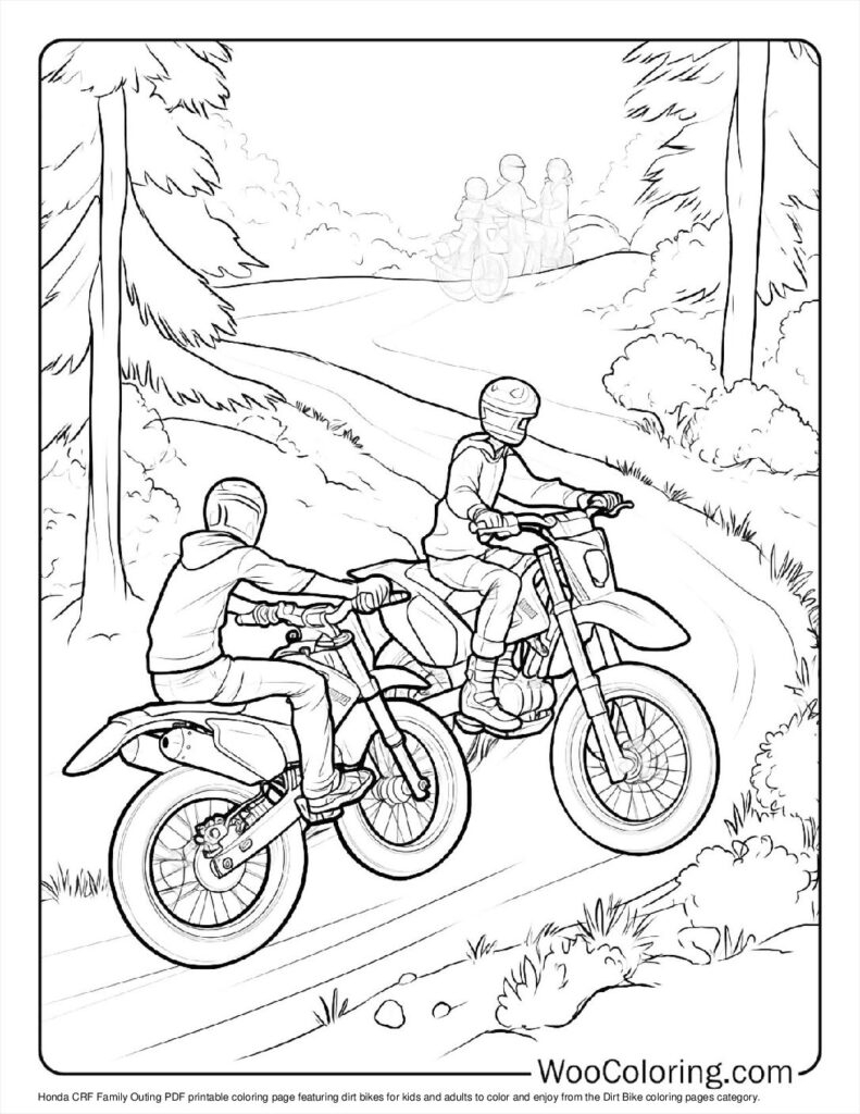 dirt bike coloring page
