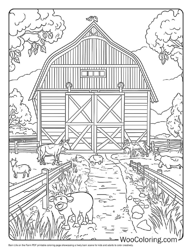 100 Farm Coloring Pages Free PDF To Print Woo Coloring