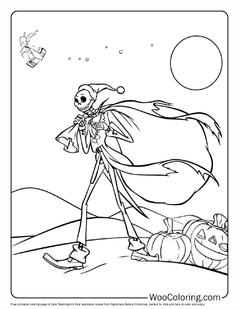100 Nightmare Before Christmas Coloring Pages Free PDF To Print Woo Coloring