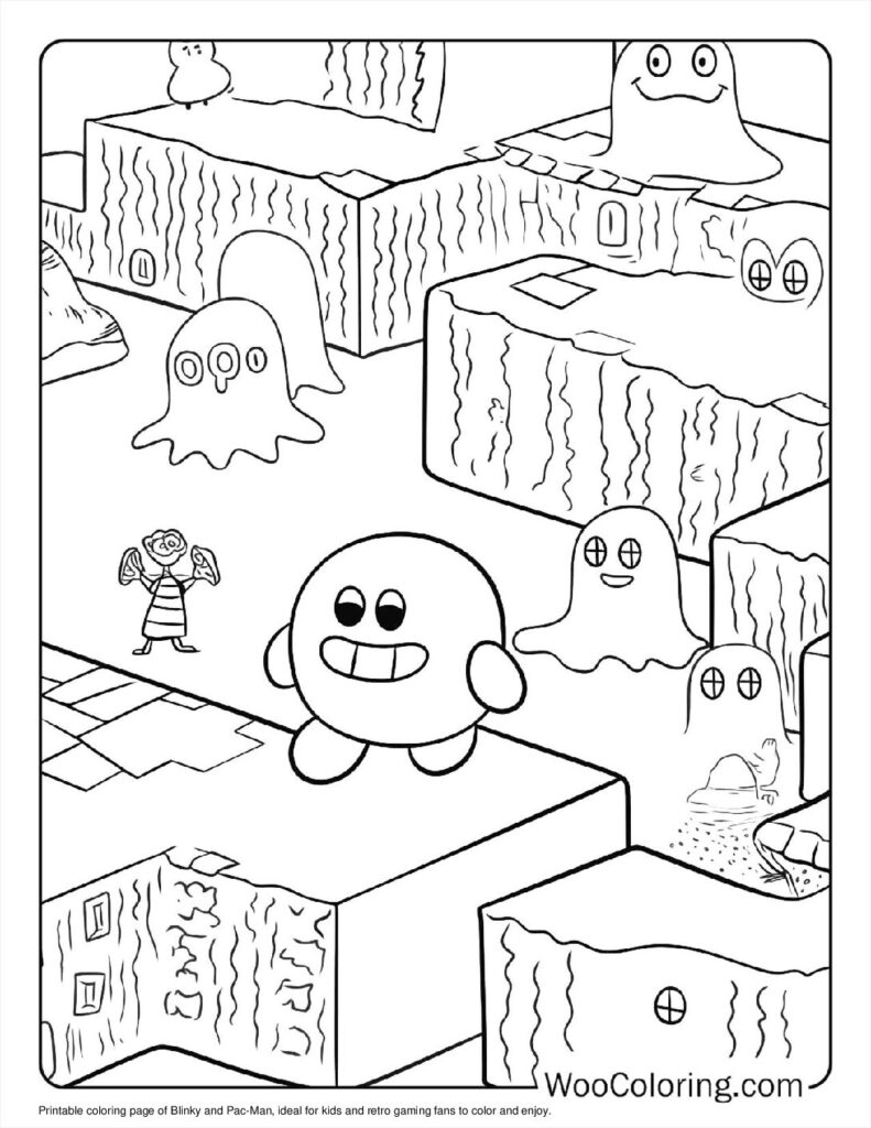 100 Pac Man Coloring Pages Free PDF To Print Woo Coloring