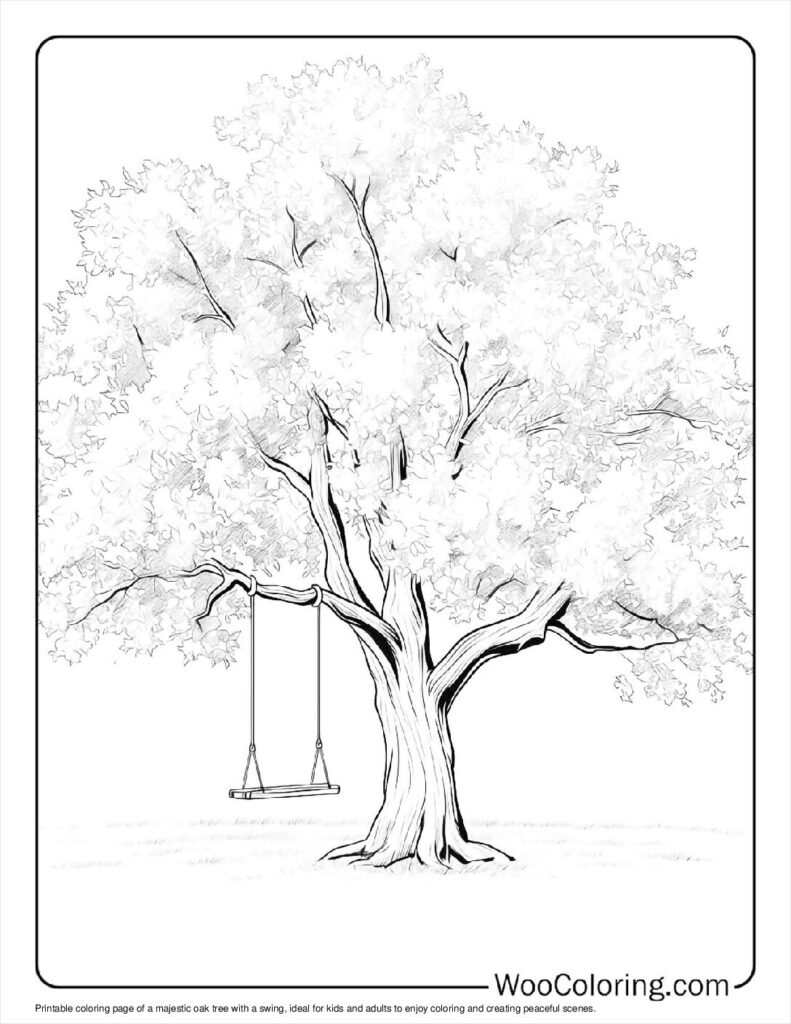 coloring book pages trees
