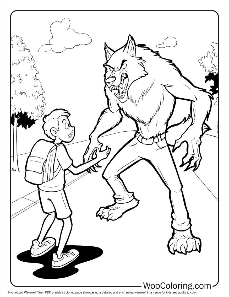100 Werewolf Coloring Pages Free PDF To Print Woo Coloring