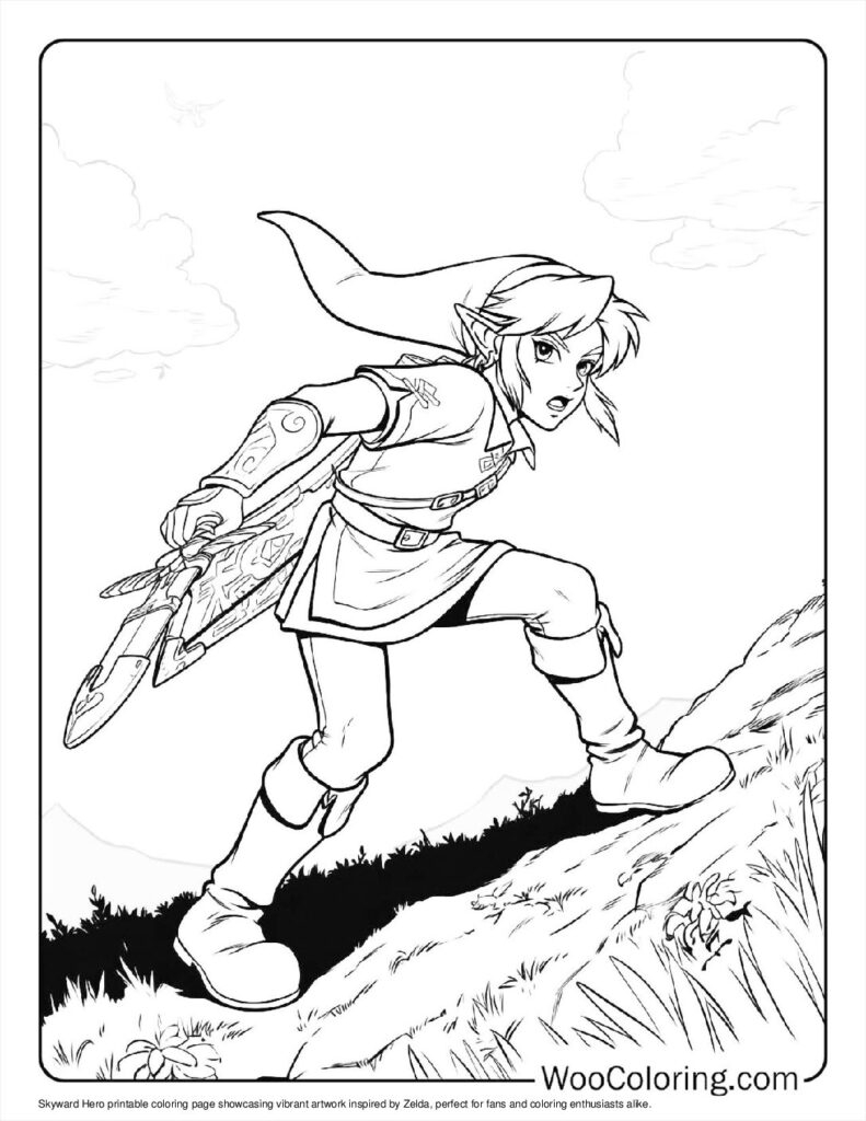 legend of zelda coloring pages
