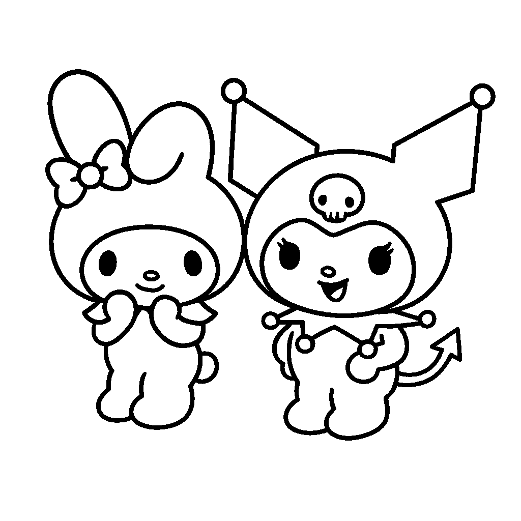 my melody color pages