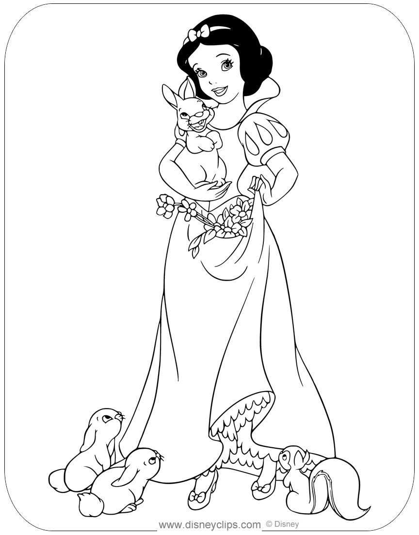 snow white coloring pages snow white coloring pages