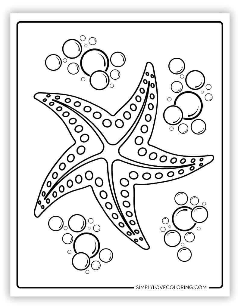 14 Starfish Coloring Pages Free PDF Printables Simply Love Coloring
