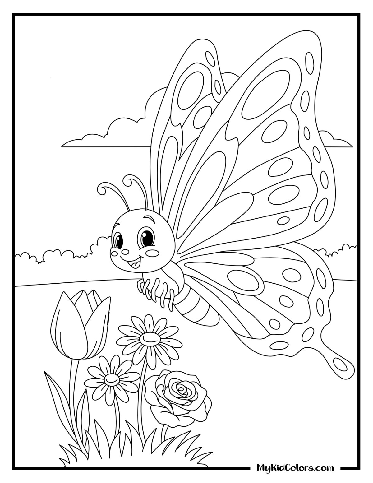 butterfly printable coloring pages