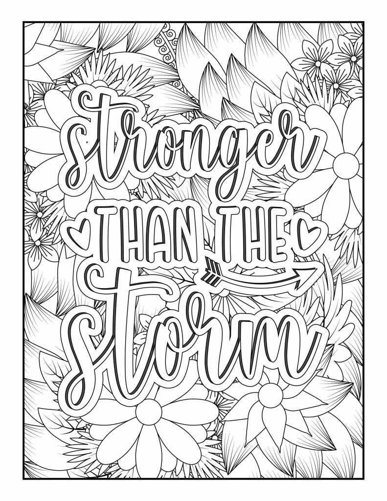 quote coloring pages for adults