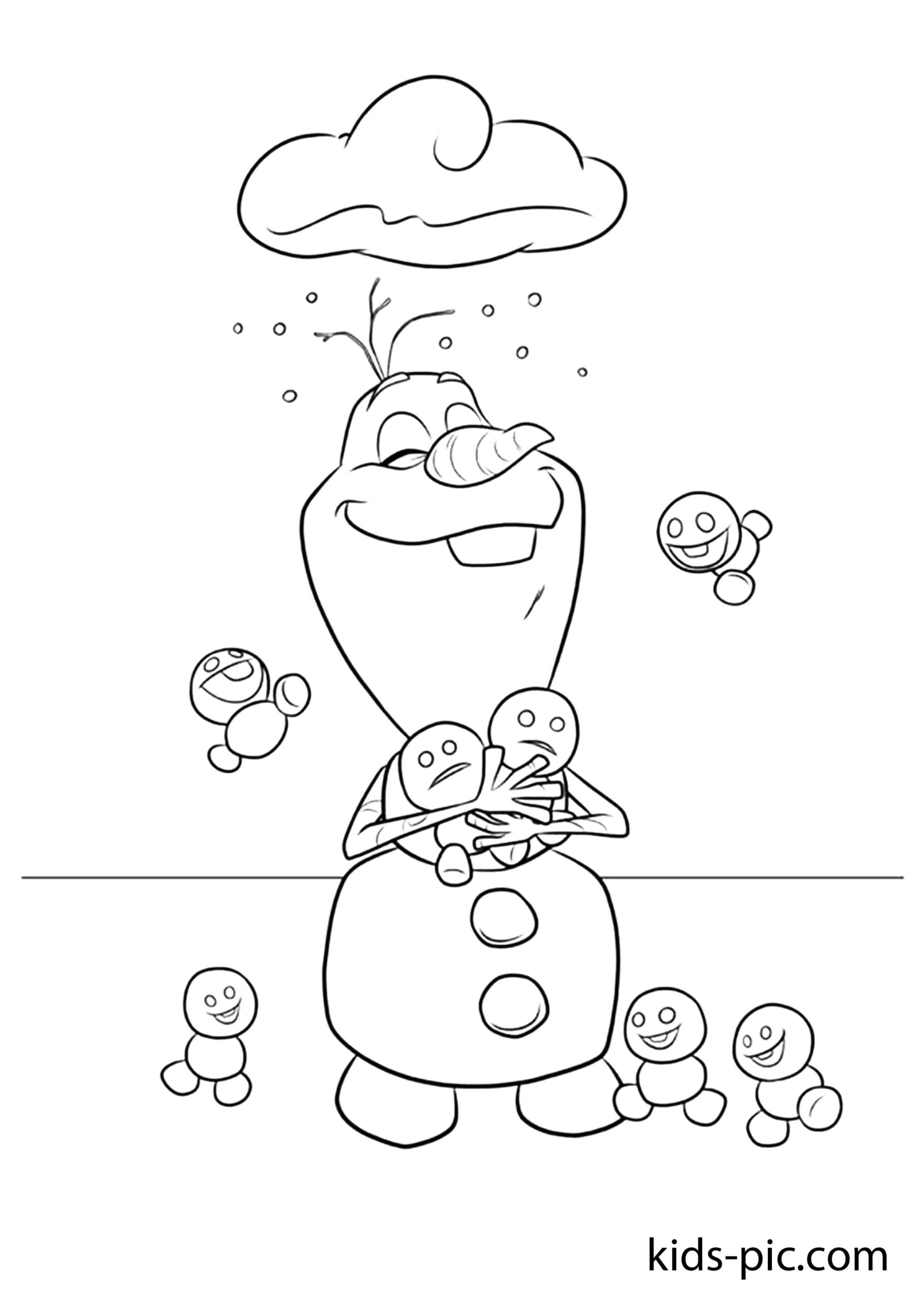 frozen olaf coloring pages