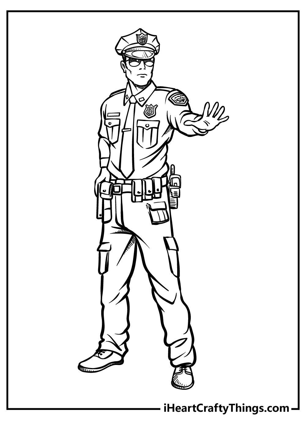 coloring pages for police