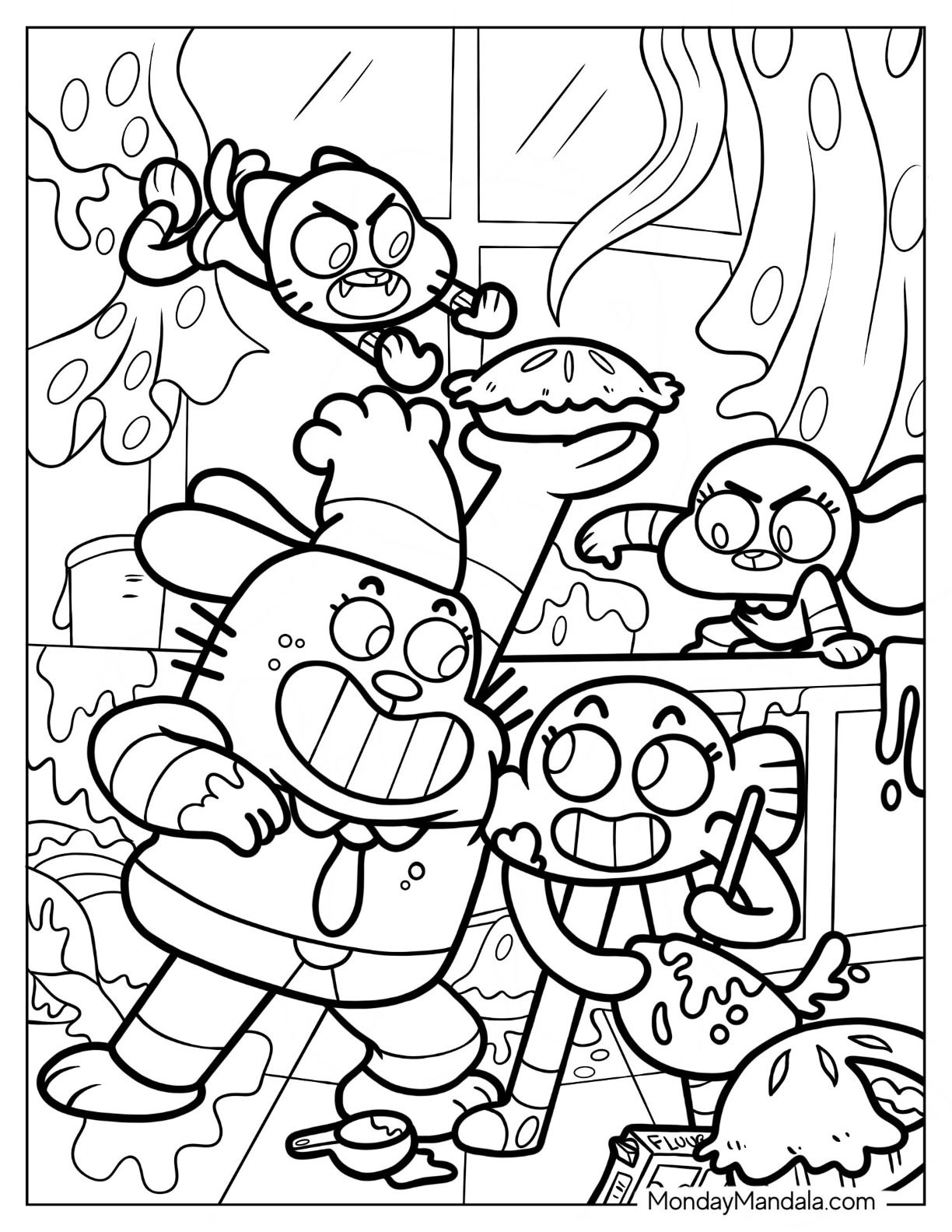 20 Amazing World Of Gumball Coloring Pages Printables 