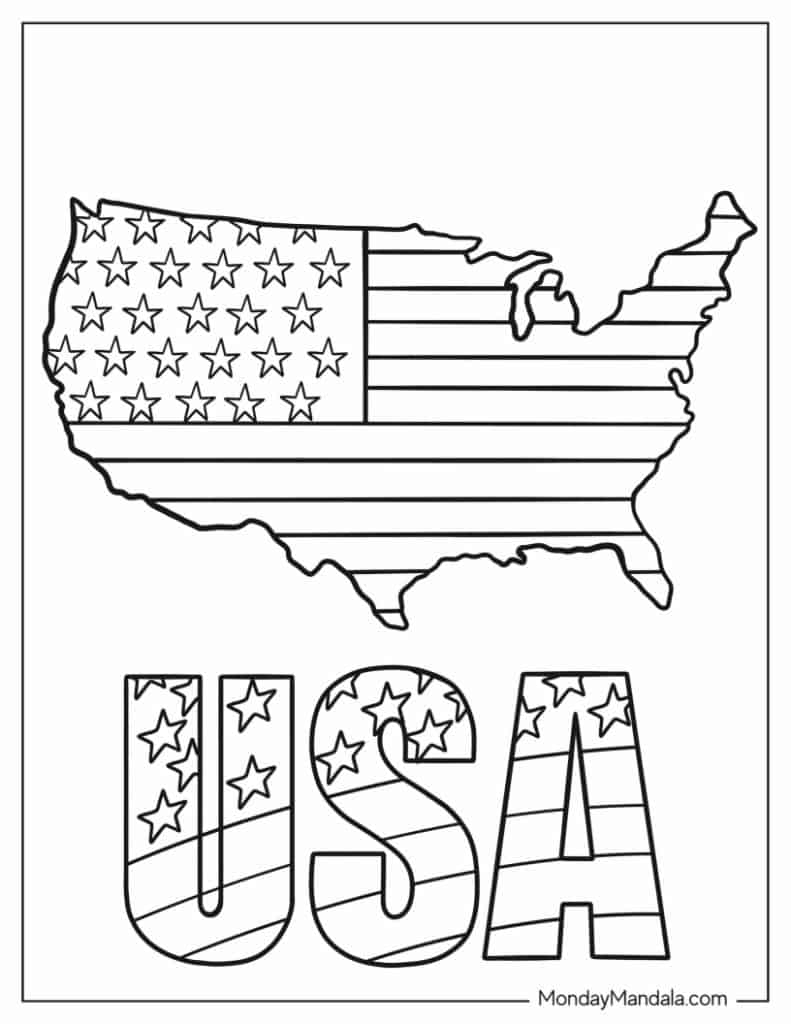 20 American Flag Coloring Pages Free PDF Printables 