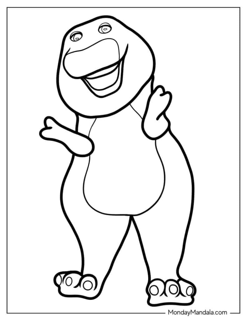 20 Barney Coloring Pages Free PDF Printables 