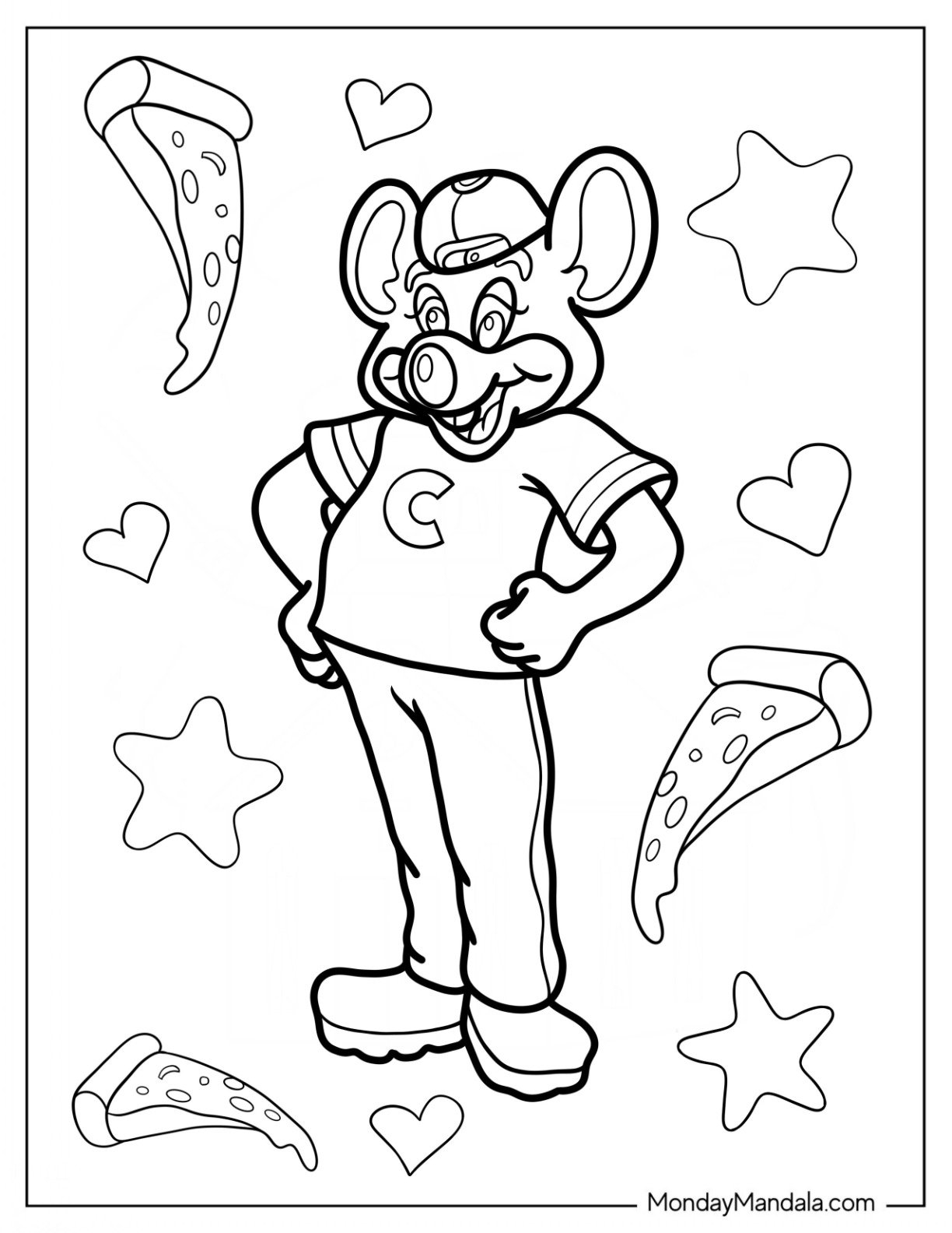 chuck e cheese coloring pages