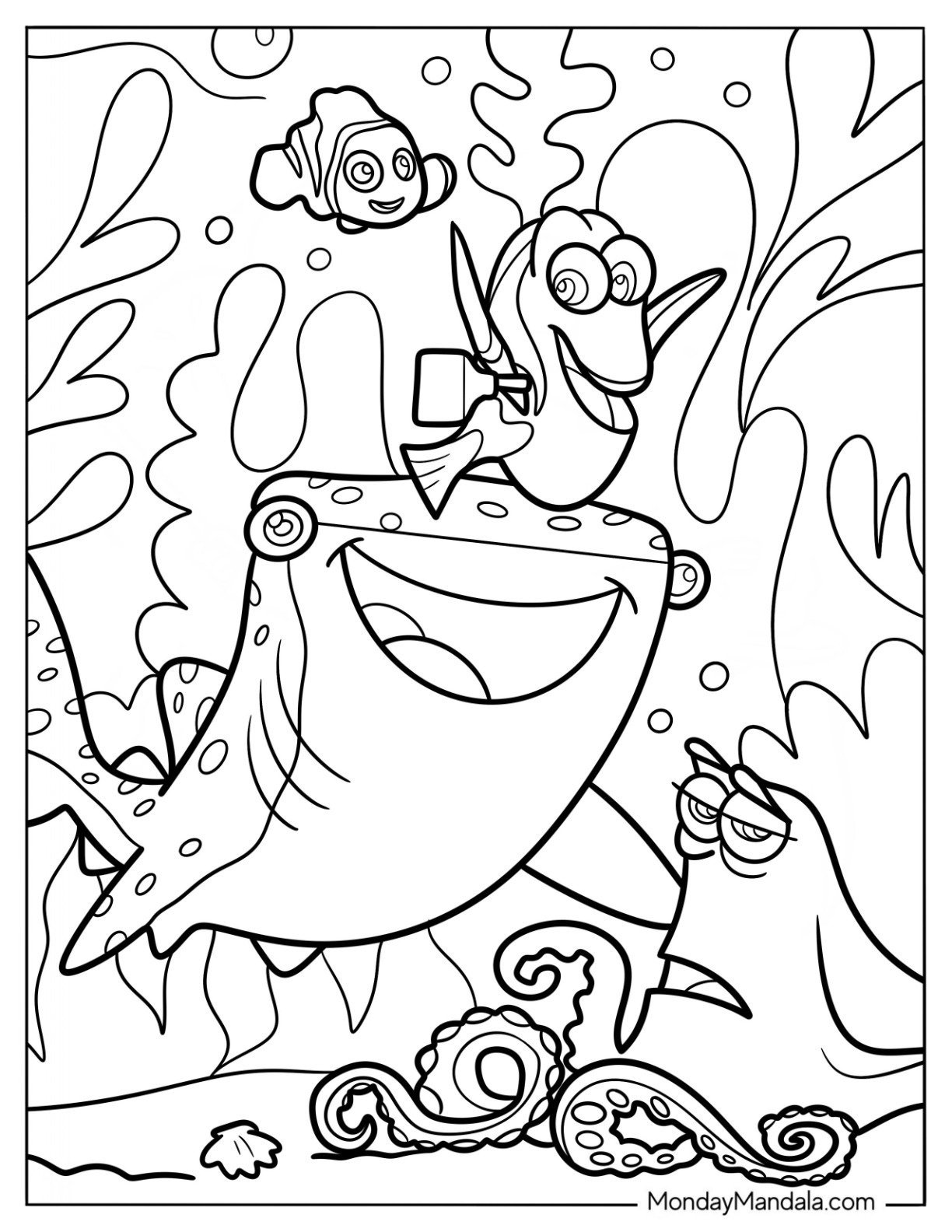 20 Finding Dory Coloring Pages Free PDF Printables 