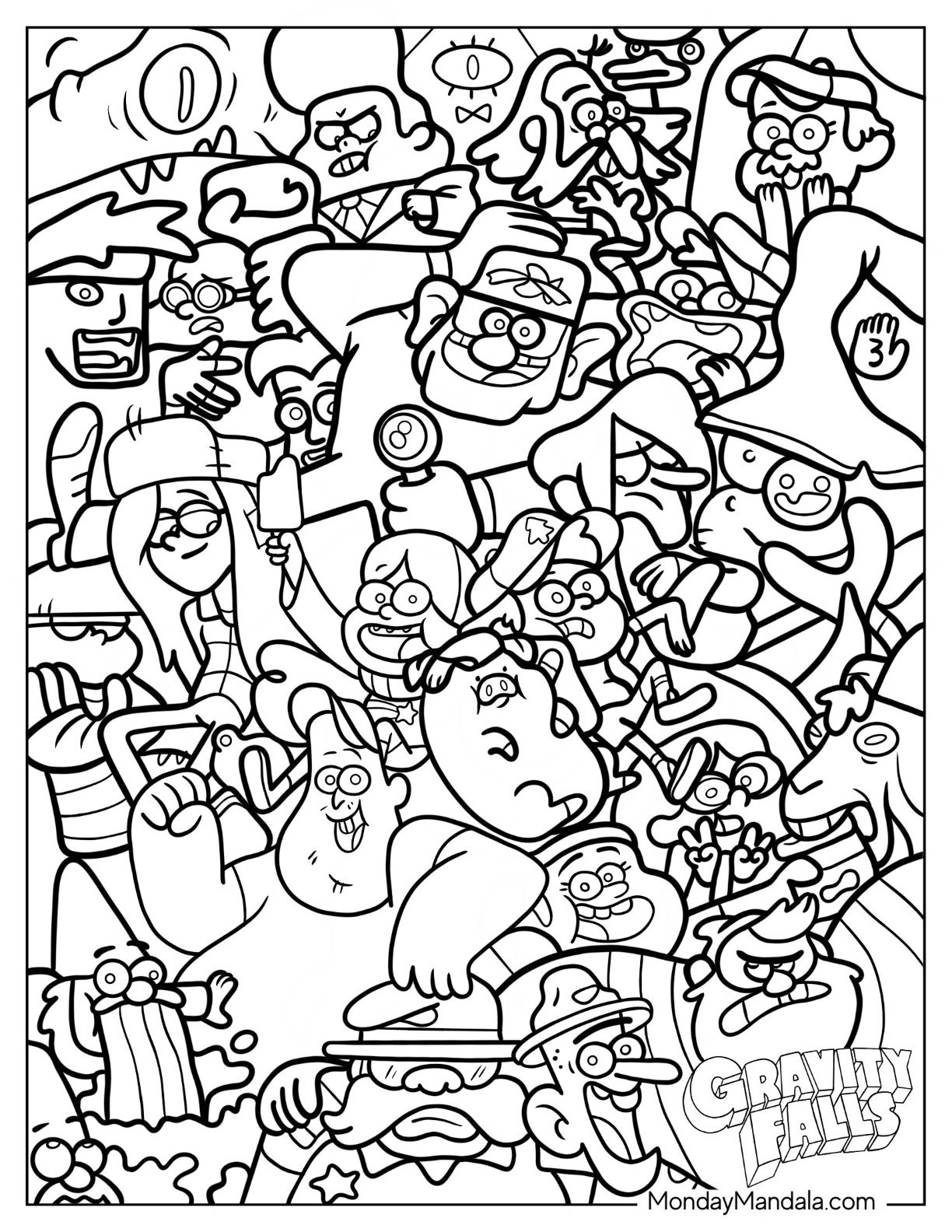 gravity falls coloring pages gravity falls coloring pages