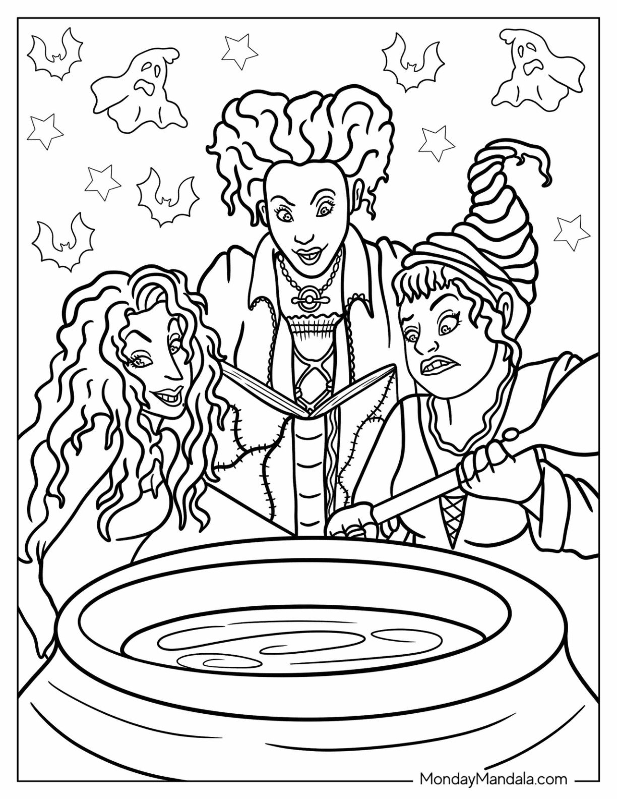 20 Hocus Pocus Coloring Pages Free PDF Printables