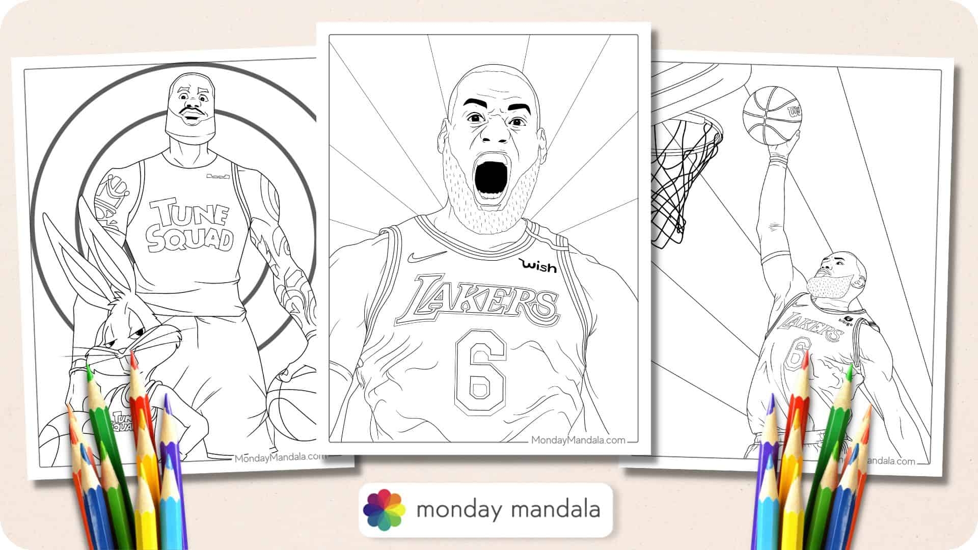 20 LeBron James Coloring Pages Free PDF Printables 