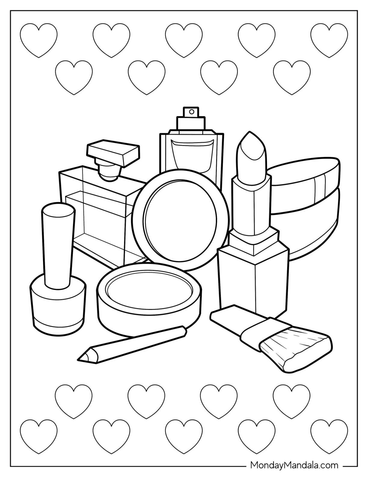 coloring pages for makeup coloring pages for makeup