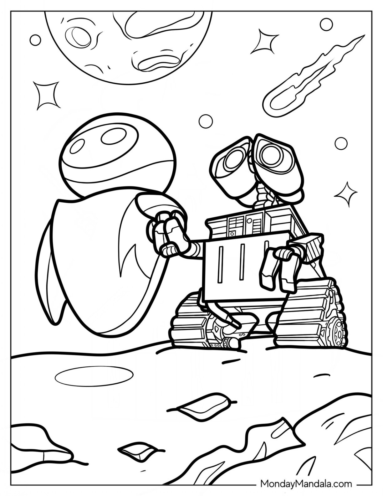 20 Wall E Coloring Pages Free PDF Printables