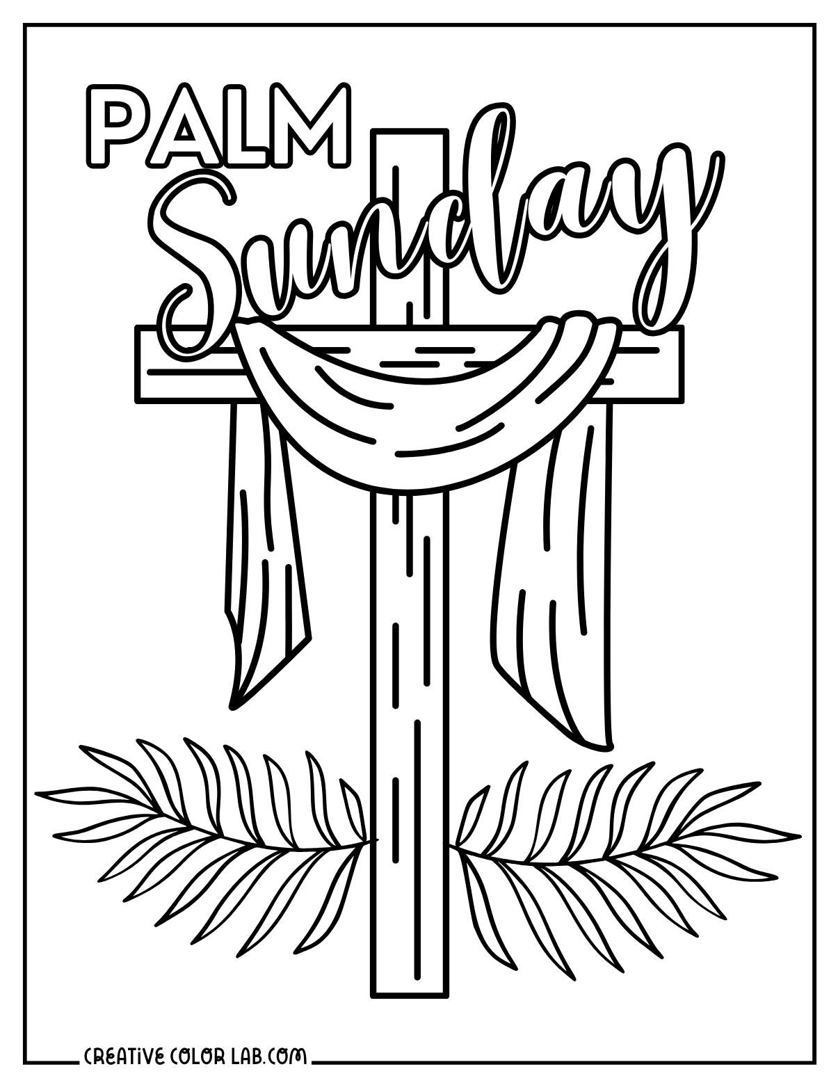 palm sunday coloring page
