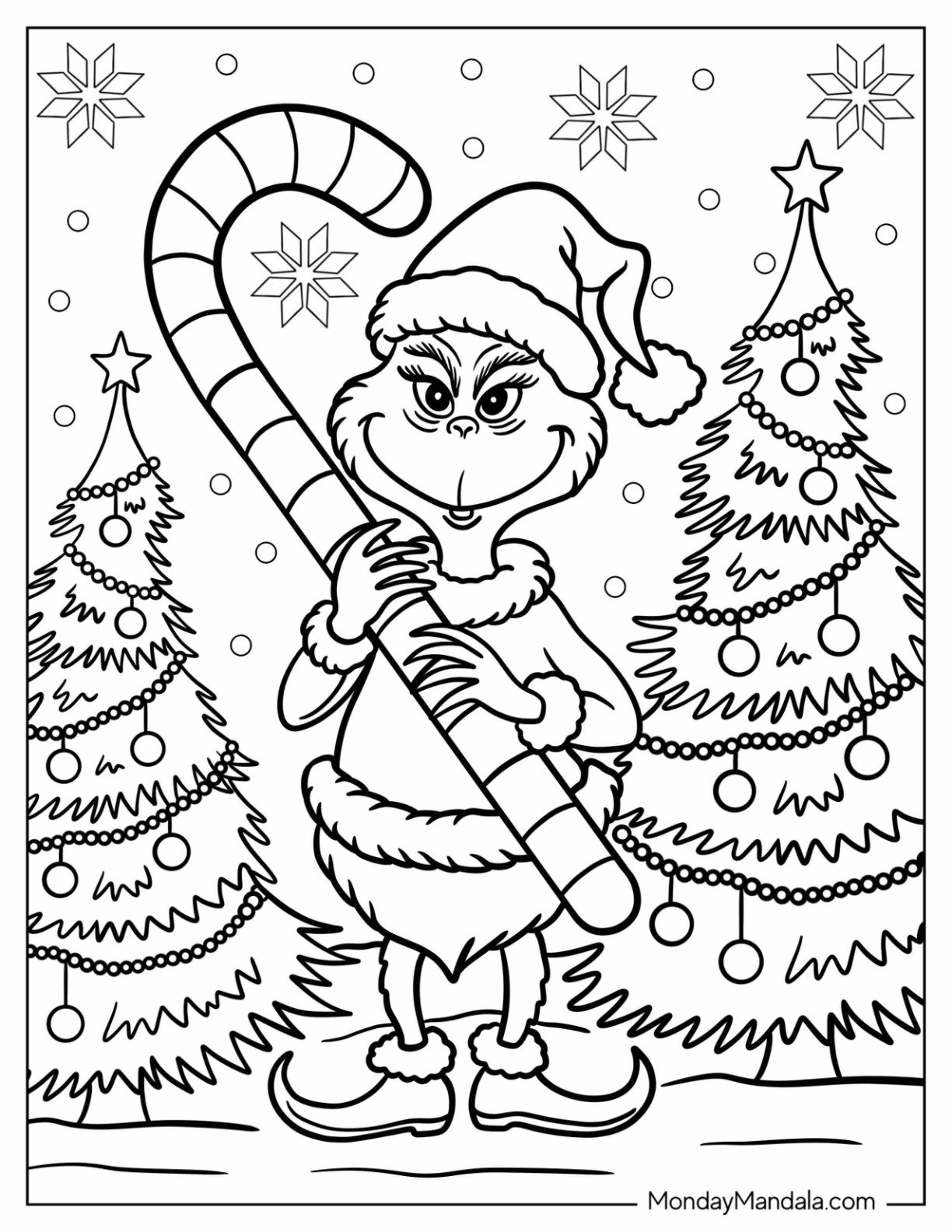 22 Candy Cane Coloring Pages Free PDF Printables 